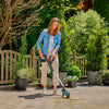 Gardena easyweed accu-onkruidborstel 1800 18v p4a gebruiksklare set onkruidverwijderaar (grijs turquoise, accu en oplader inbegrepen, power for all alliance)