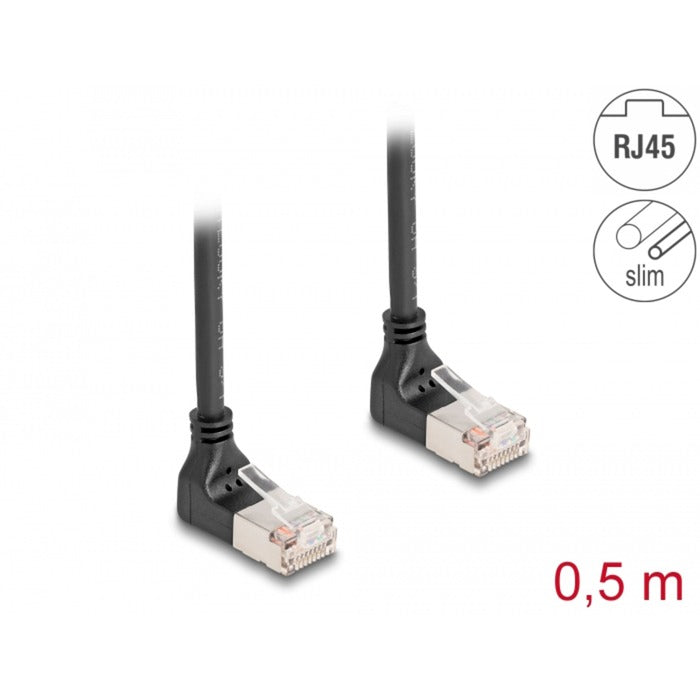Delock RJ45 Network Cable Cat.6A S FTP Slim 90 ° verso l'alto