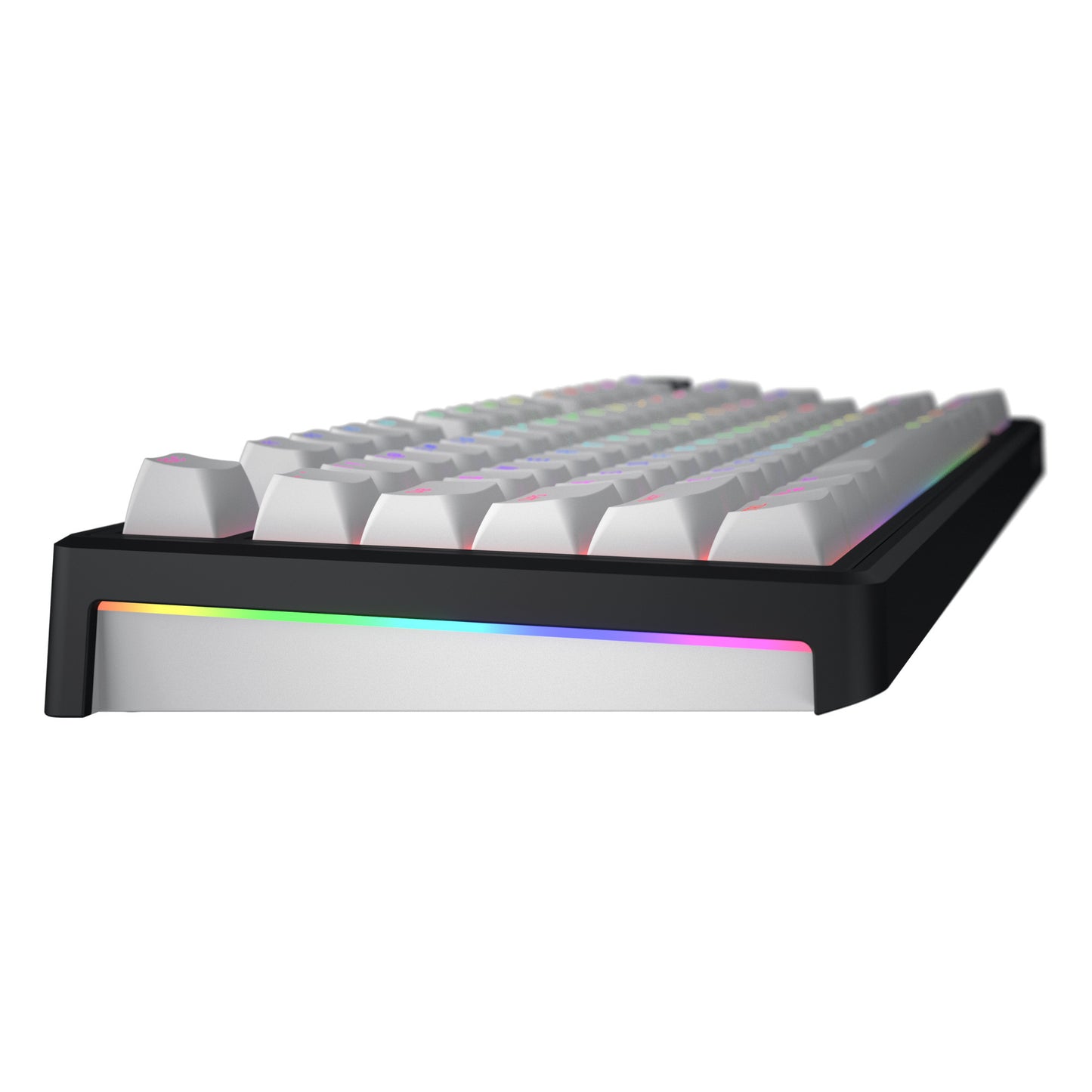 Hator skyfall wireless, tastiera da gioco (nera, layout americano, hator aurum lemon, 80% (tkl), rgb, double shot abs, hot-swap, bluetooth usb-c da 2,4 ghz)