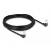 Delock rj45 network cable cat.6a s ftp slim 90° downwards downwards angled 5 m kabel (zwart)