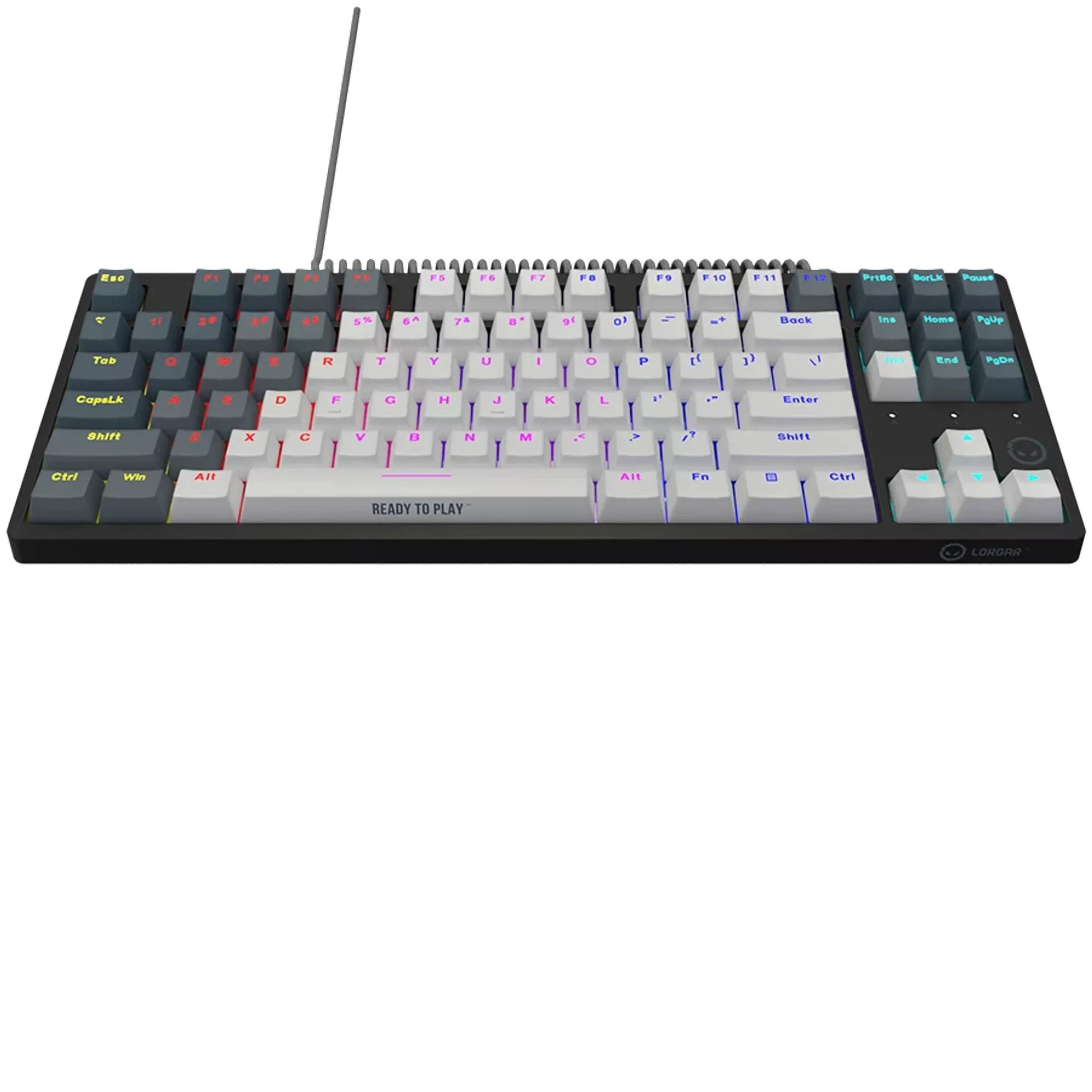 Lorgar azar 514tkl, tastiera da gioco (bianca, layout us, logar dream, tkl, rgb)