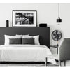 Bestron dft35wb tafelventilator (zwart houtkleur, ø 35 cm)