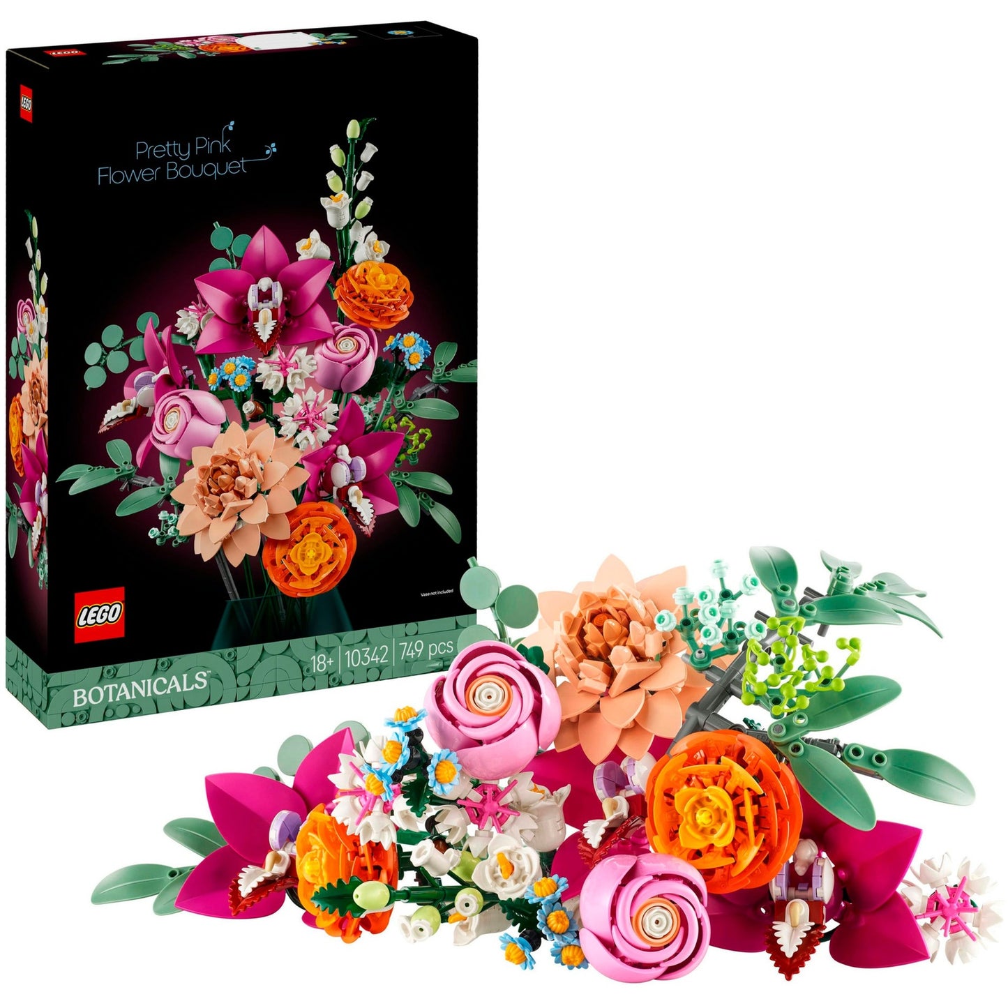Bouquet rosa Lego Lego Botanicals 10342