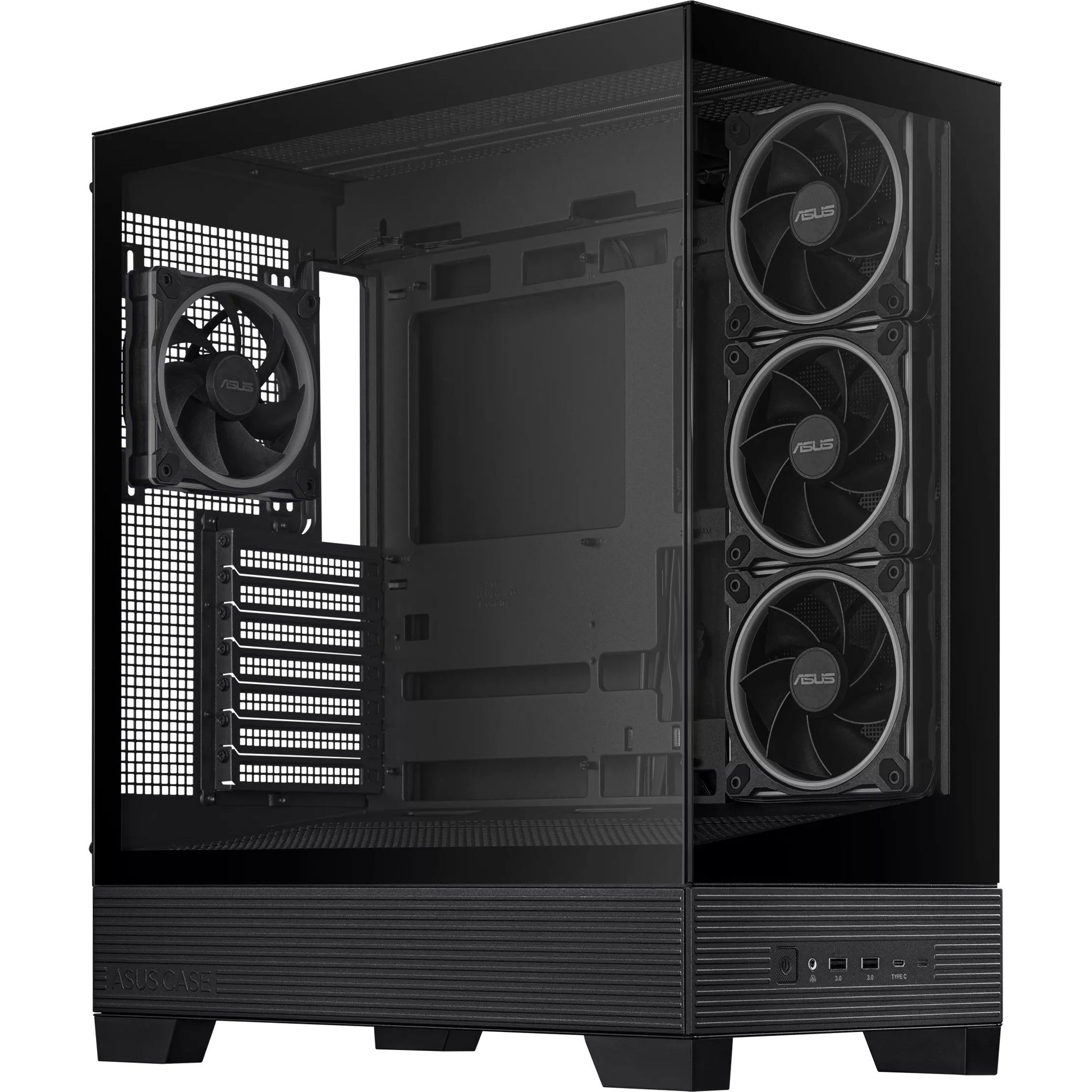 Custodia midi tower Asus a31 plus (nera | 2x USB-A | 2x USB-C | vetro temperato)