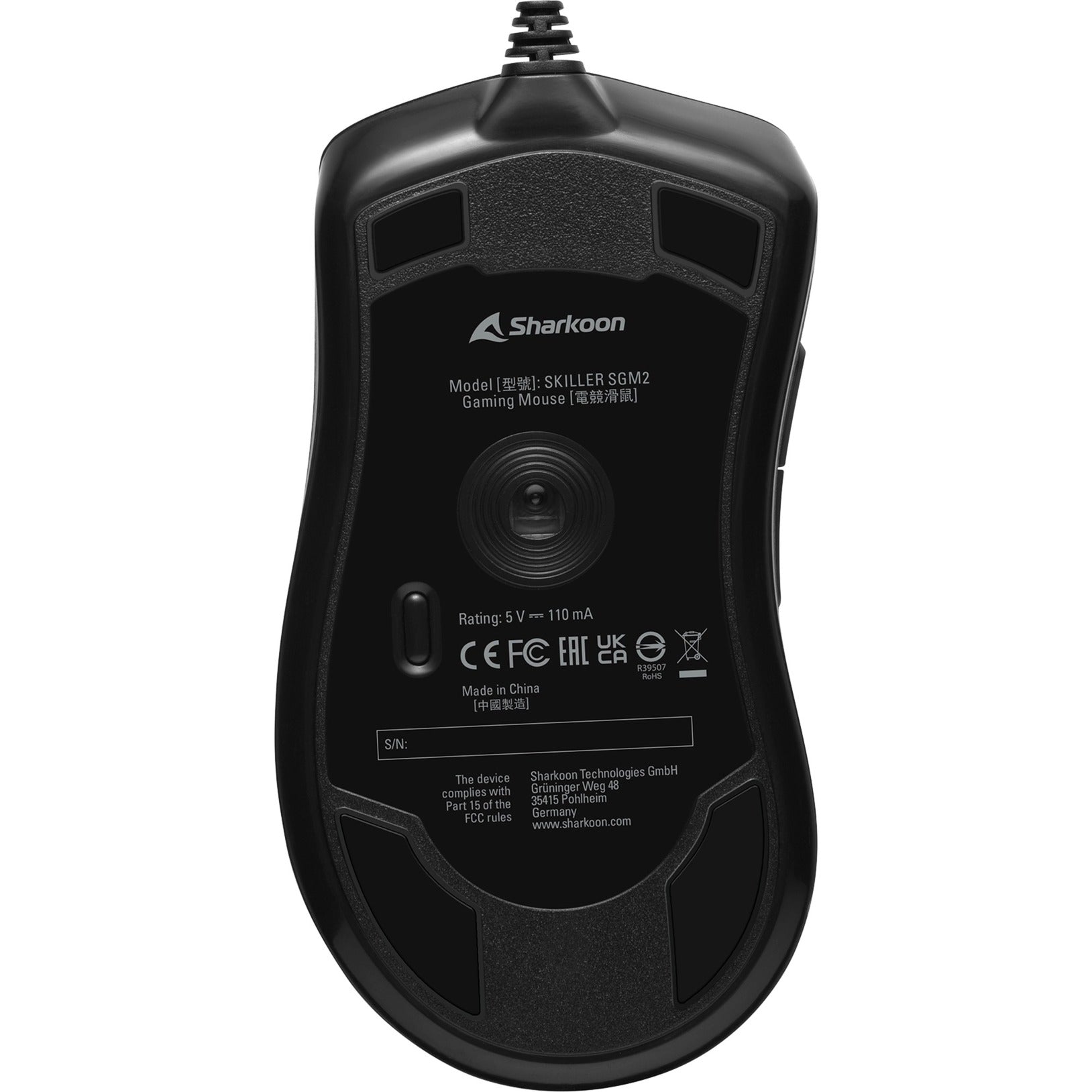 Sharkoon Skiller SGM2 Mouse da gioco ottico