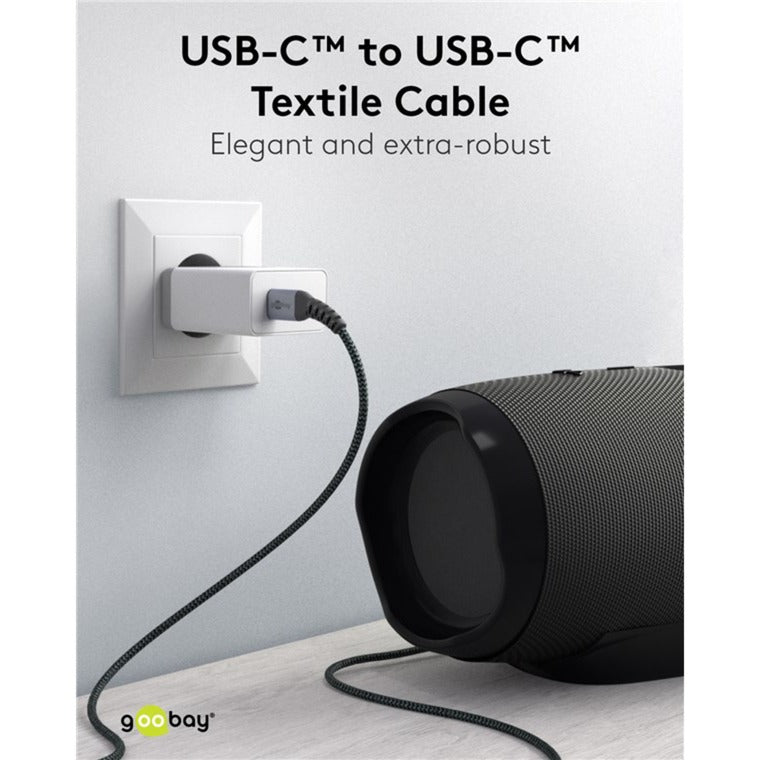 Goobay USB-C Snell Charger Nano (65 W) y Cable textil USB-C