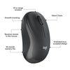 Logitech mk295 silent wireless keyboard and mouse combo desktopset (zwart, us-international lay-out (qwerty), 100%)