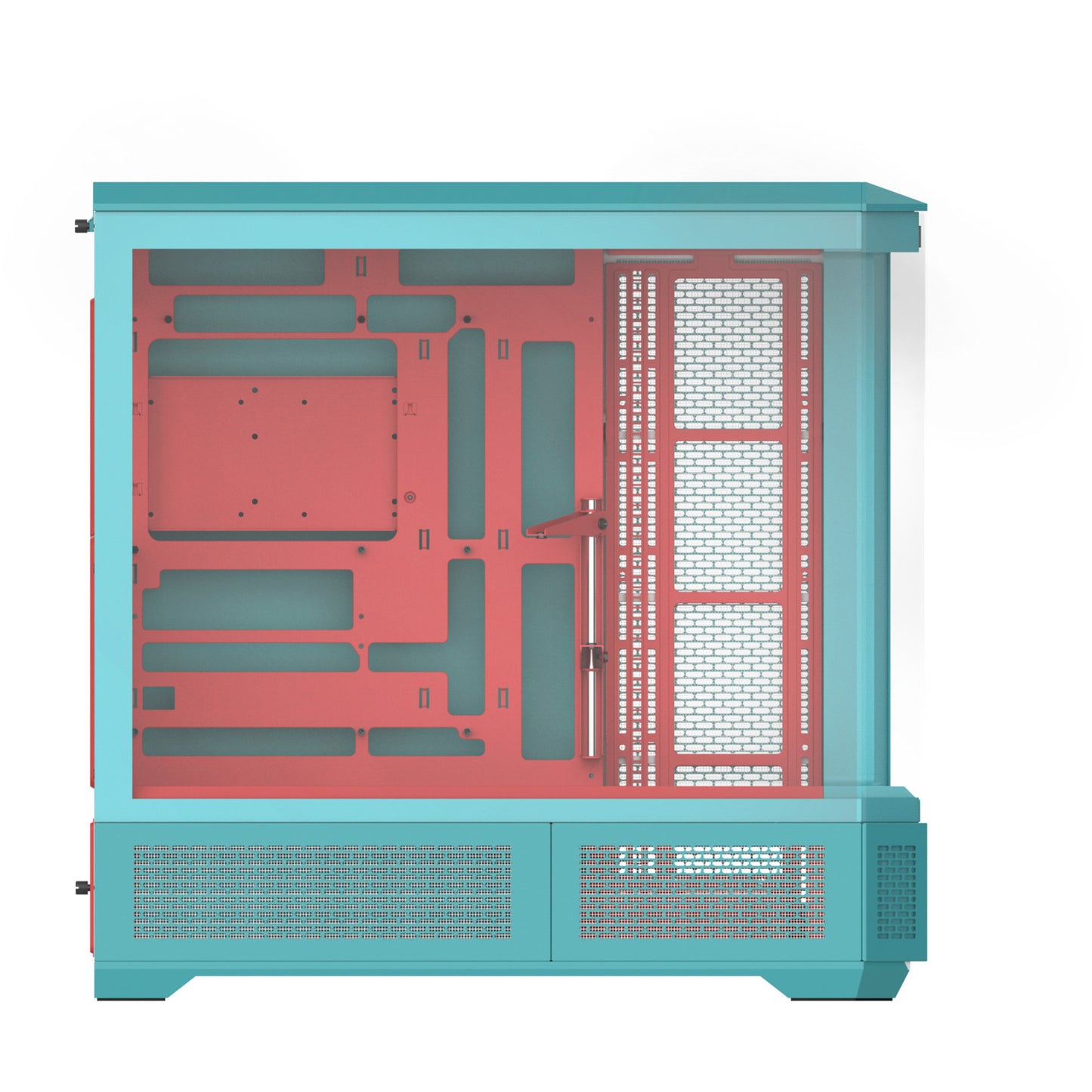 Thermaltake view 600 tg custodia big tower menta fragola (bacca di menta | 2x USB-A | 1x USB-C | vetro temperato)