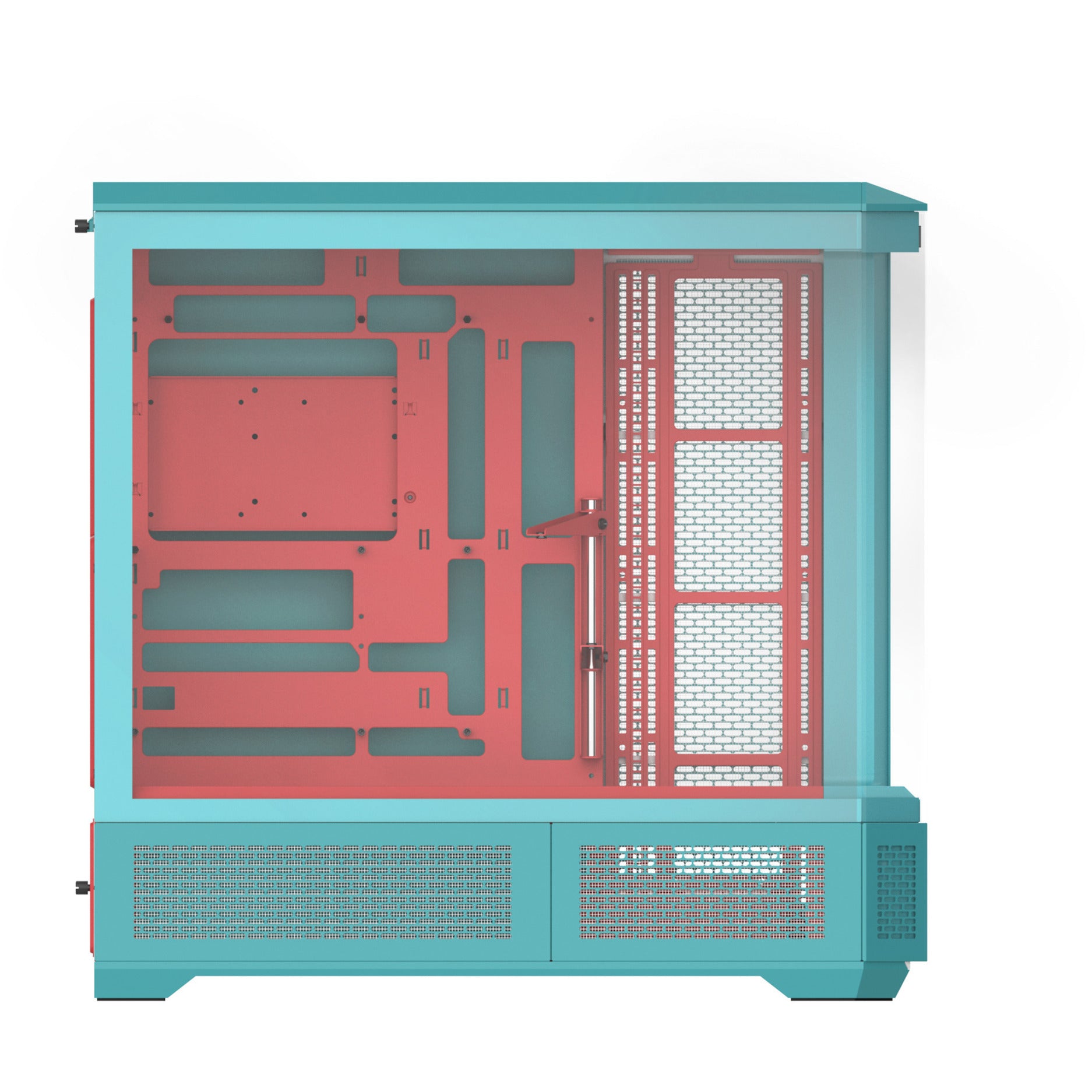 Thermaltake view 600 tg custodia big tower menta fragola (bacca di menta | 2x USB-A | 1x USB-C | vetro temperato)
