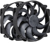 Ventole Noctua nf-a14x25r g2 pwm sx2-pp chromax.black (nero, 2 pezzi, 140 x 140 x 25 mm)