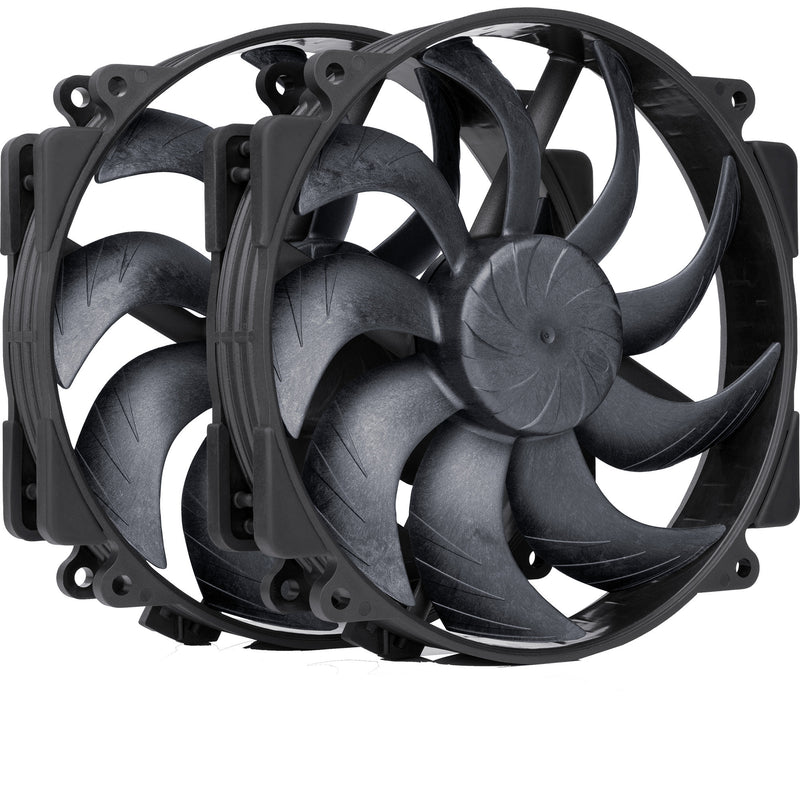 Ventole Noctua nf-a14x25r g2 pwm sx2-pp chromax.black (nero, 2 pezzi, 140 x 140 x 25 mm)