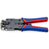 Knipex krimptang 97 51 12 sb (blauw rood, rj-10, rj-11 12 en rj-45) - afbeelding 2