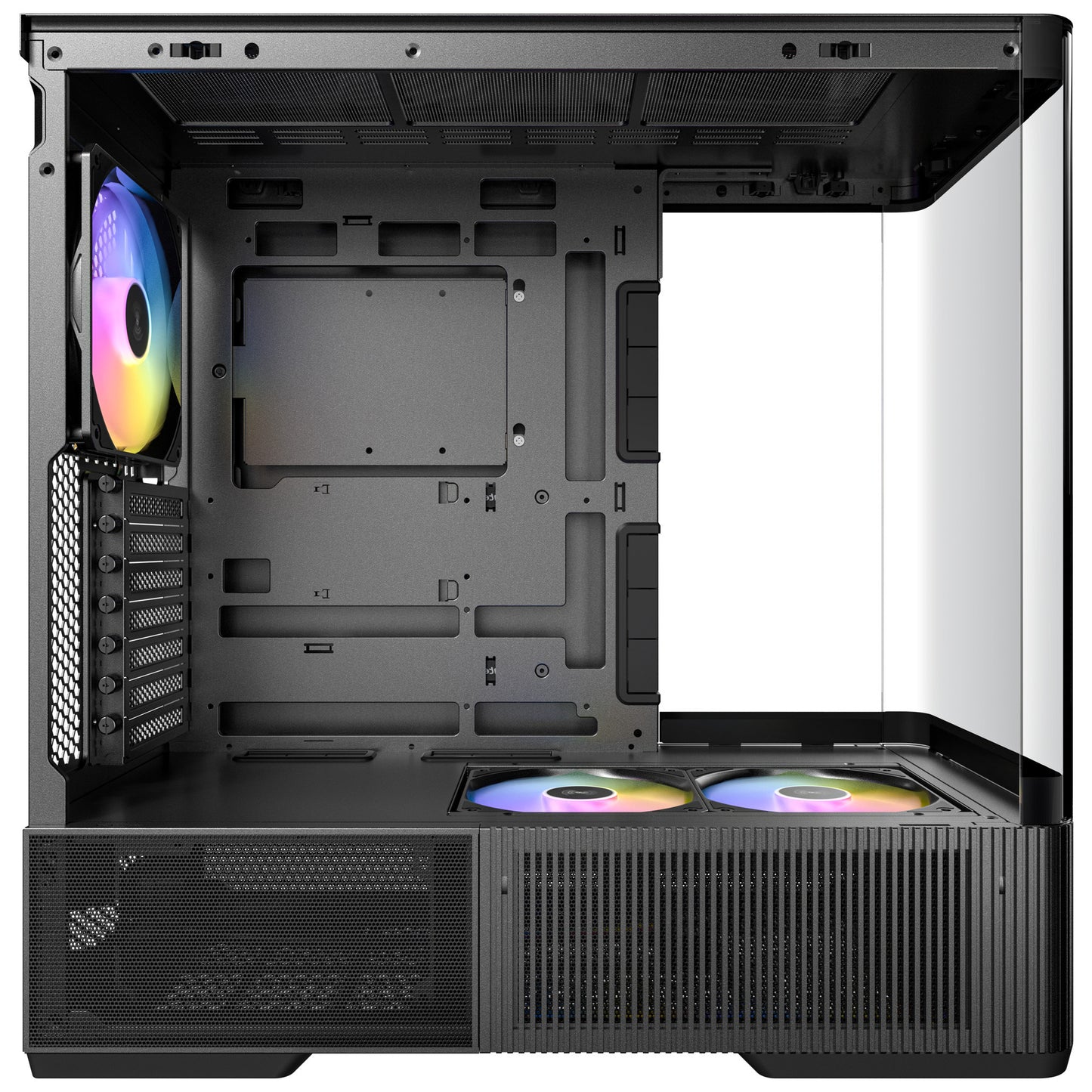 Carcasa torre midi Antec c6 curve argb (negro | 2x USB-A | 1x USB-C | vidrio templado)