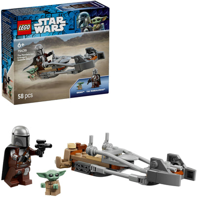 Lego Star Wars TM 75436 La Speeder Bike del Mandalorian e di Grogu | 2 pezzi