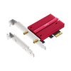 Cudy ax5400 wi-fi 6e bluetooth 5.3 pci-e wlan adapter (rood)