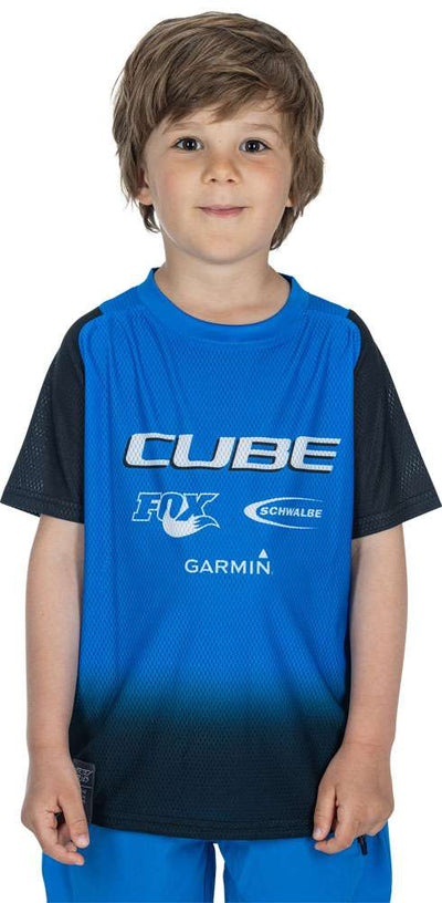Cube vertex rookie x action team - camiseta mtb para niños