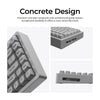 Teclado mecánico Keychron K2 HE-F1C Concrete Edition RGB (negro, diseño de EE. UU. (QWERTY), nebulosa magnética de doble riel Gateron, 75 %, LED RGB, PBT de doble disparo osa, intercambio en caliente, 2,4 GHz | Bluetooth 5.2 | USB-C)