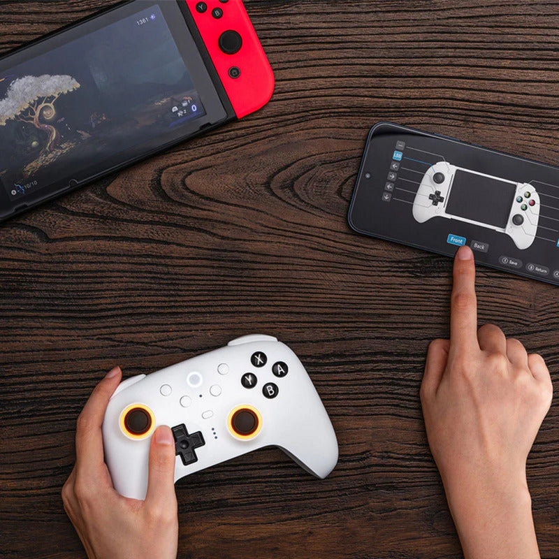 Mando bluetooth 8bitdo ultimate 2 (negro, pc, switch 2, bluetooth usb-c 2,4 ghz)