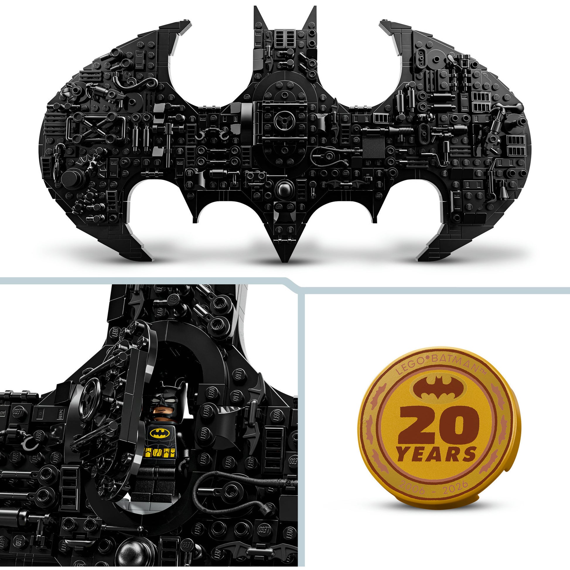 Lego superhéroes 76330 logotipo de batman