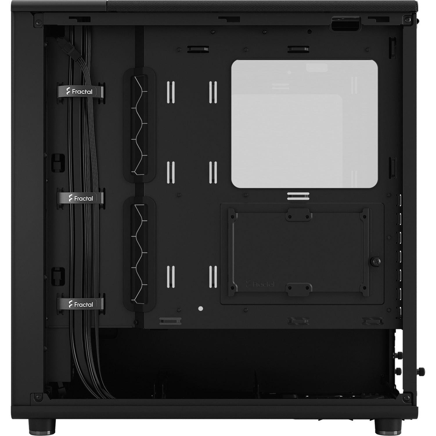 Fractal design north - momentum edition midi tower behuizing (zwart houtkleur | 2x usb-a | 1x usb-c | tempered glass)