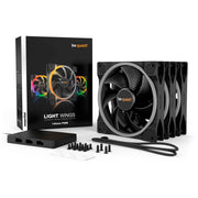 Be quiet! light wings pwm rgb case fans (zwart, 3 stuks, 140 x 140 x 25 mm) - afbeelding 5
