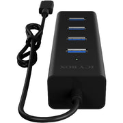 Icy box ib-hub1409-c3 usb-hub (zwart, 4x usb-a 3.2 (5 gbit s), 1x usb-c 3.2 (5 gbit s)) - afbeelding 2