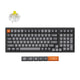 Keychron k4 max-h4, tastiera (nera, layout americano, super banana, 96%, rgb, copritasti pbt double-shot, hot swap, bluetooth usb-c 2.4 ghz)