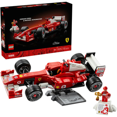 Lego iconos 11375 ferrari f2004 y michael schumacher
