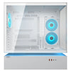 Custodia midi tower Cougar cfv235 (bianco | 2x USB-A | 1x USB-C | RGB | vetro temperato)