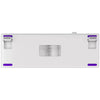Lorgar kbp70mw, tastiera da gioco (bianca, layout americano, logar tossico viola, 65%, rgb, hot-swapable, pbt double-shot, bluetooth 2.4ghz usb)
