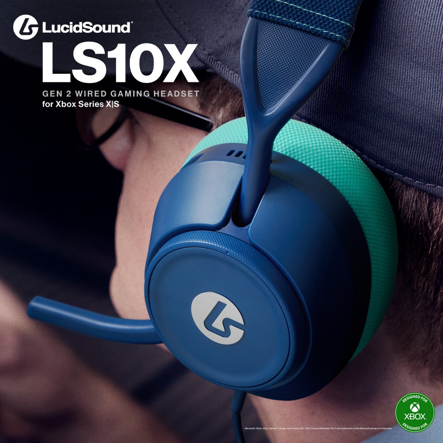 Powera Lucidsound LS10X Gen 2 Cuffie da gioco cablate - Cuffie da gioco over-ear Mariner Blue (Blu scuro Azzurro, Xbox Series X|S, Xbox One, PC)