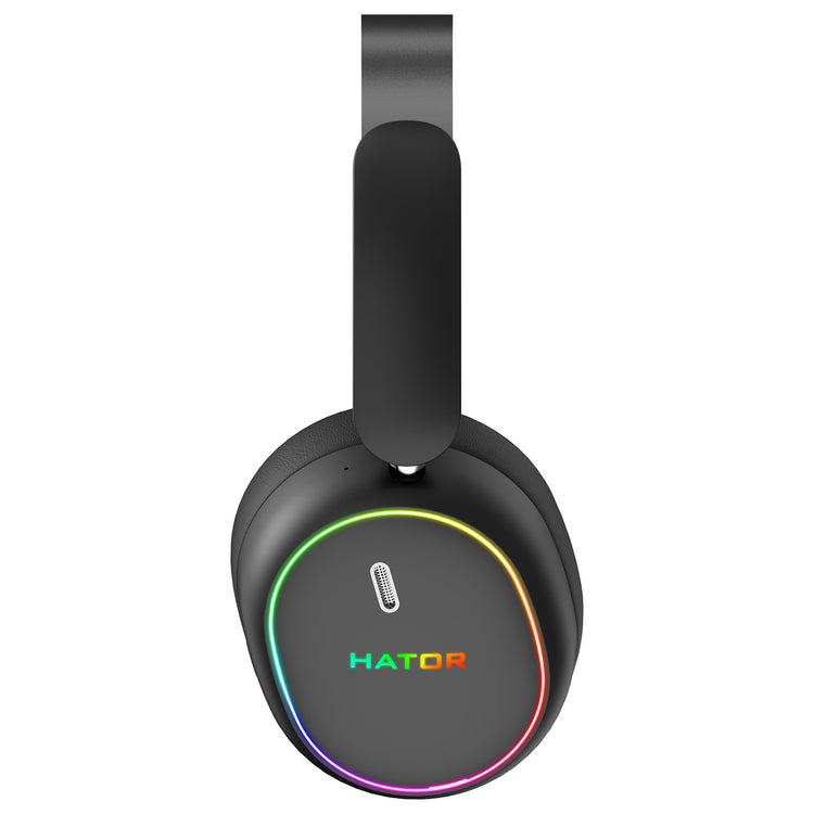 Cuffie da gioco over-ear wireless Hator Phoenix 2 (nere, RGB, Bluetooth 5.4 USB-C da 2,4 GHz)