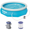 Bestway zwembad fast set rond 305 (blauw lichtblauw, incl. filterpomp (220-240v))