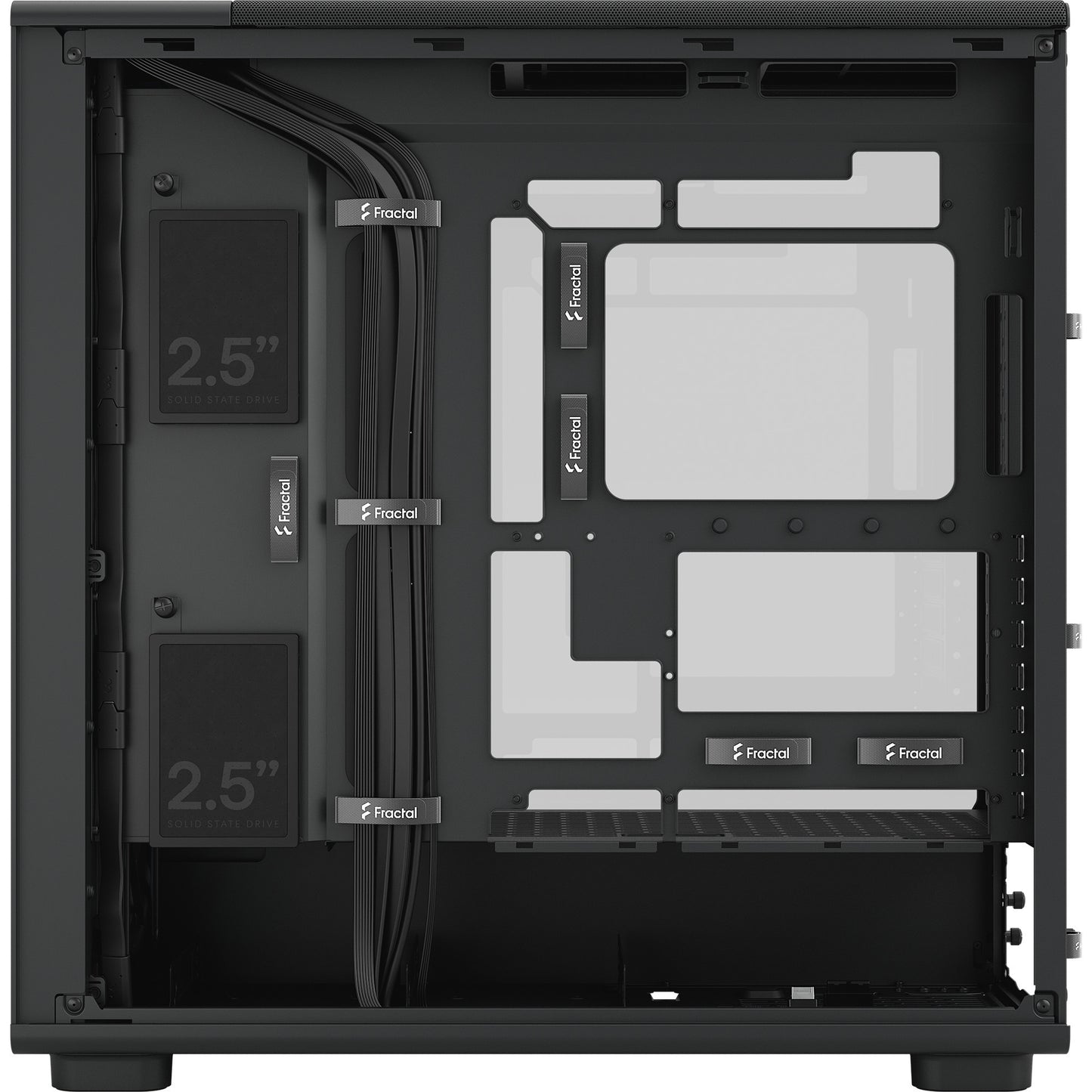 Fractal design epoch xl tg rgb midi tower custodia (nero | 2x usb-a | 1x usb-c | rgb | vetro temperato)