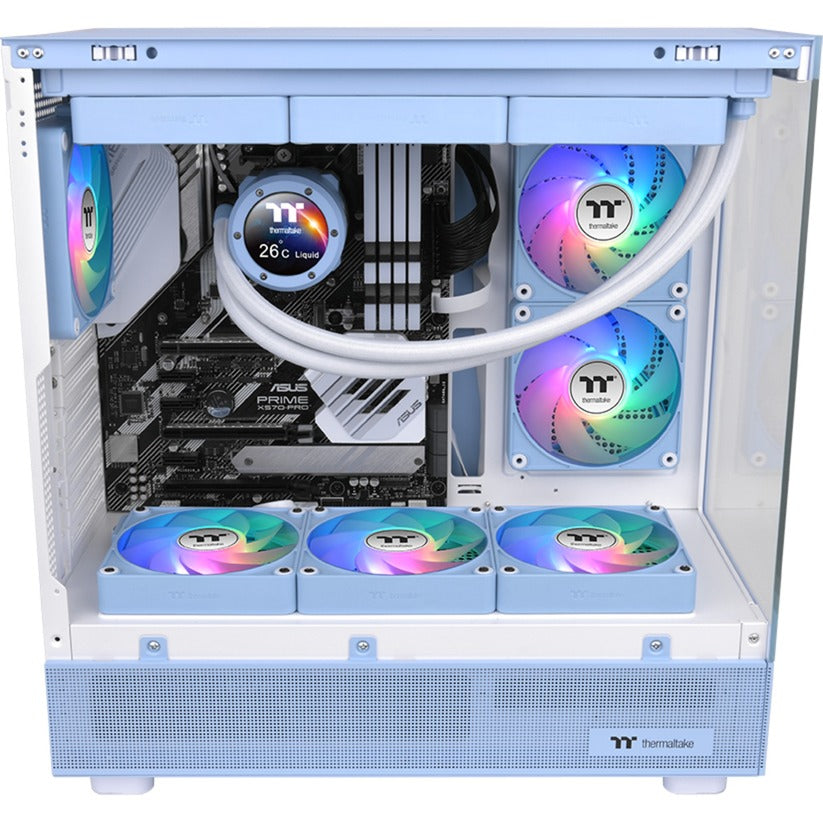 Thermaltake ct120 ex argb sync ventola di raffreddamento per PC hydrangea blue (pacchetto da 3 ventole) ventole per case (azzurro, 3 pezzi, 120 x 120 x 25 mm, pwm)