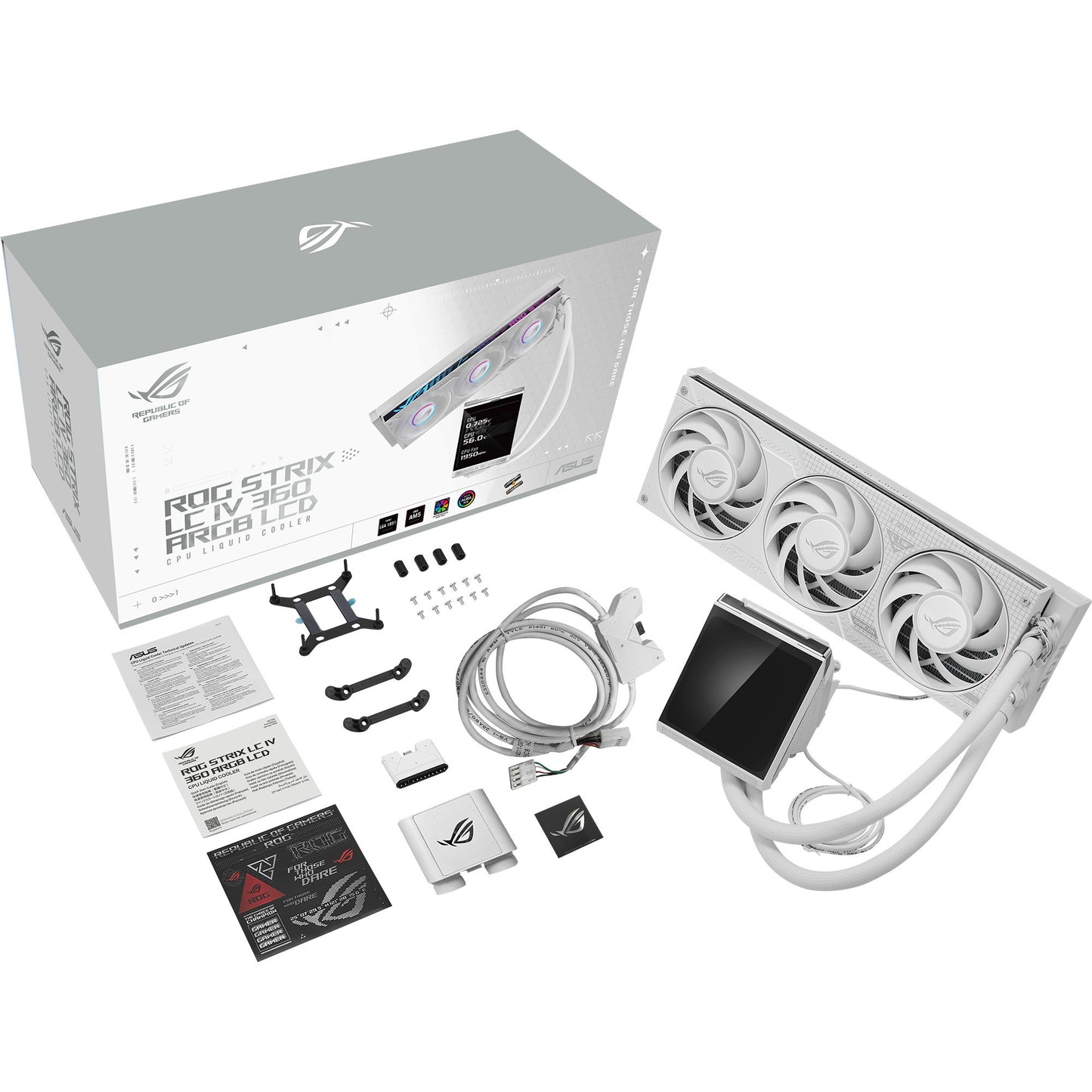 Asus ROG Strix LC IV 360 ARGB LCD Raffreddamento ad acqua (Bianco, PWM a 4 pin)