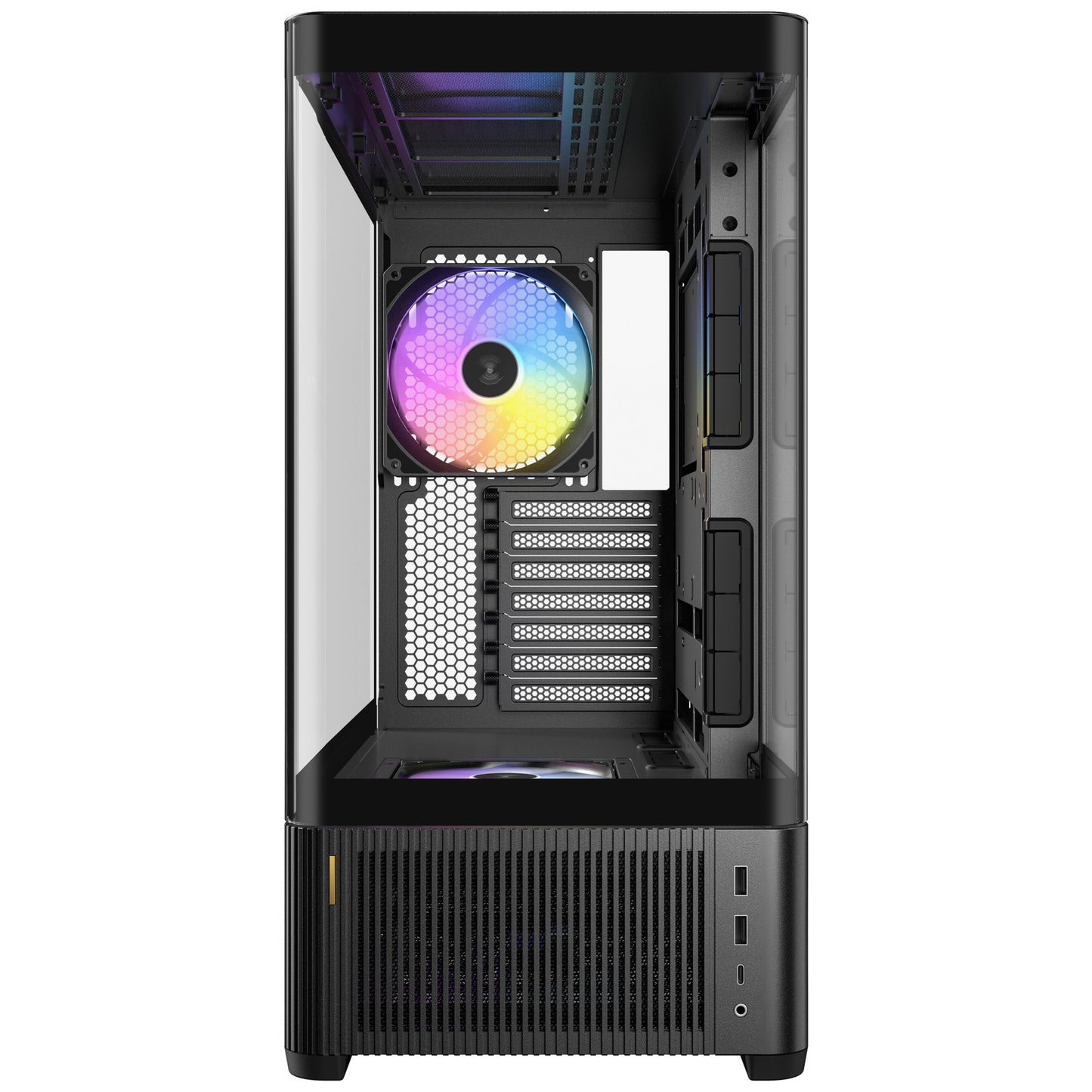 Carcasa torre midi Antec c6 curve argb (negro | 2x USB-A | 1x USB-C | vidrio templado)