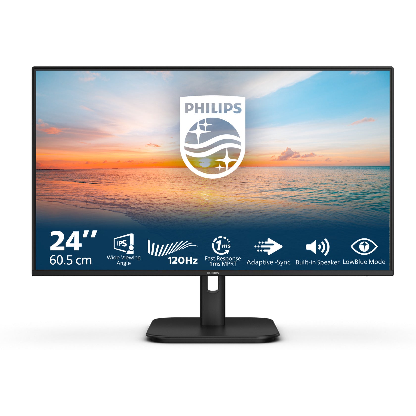 Monitor Philips 24e1n1200a 00 23,8 (negro, VGA, HDMI, display port, audio, 120 Hz)