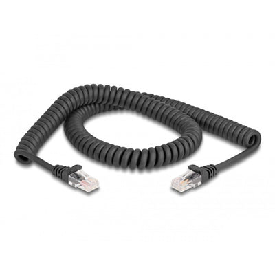 Delock RJ-45 Cable espiral macho a gato macho.5e