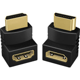 Icy box 2x hdmi hoek adapters (zwart, ib-cb009-1) - afbeelding 2