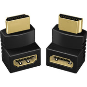 Icy box 2x hdmi hoek adapters (zwart, ib-cb009-1) - afbeelding 2