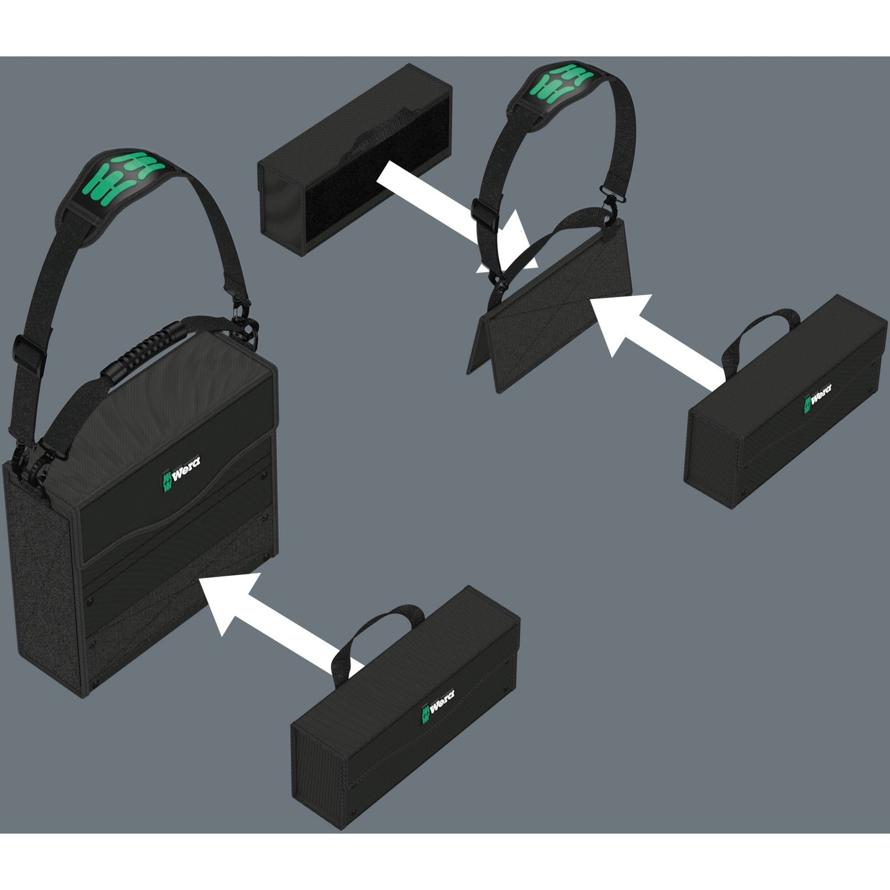 Wera 2go 3 gereedschapsbox (zwart)