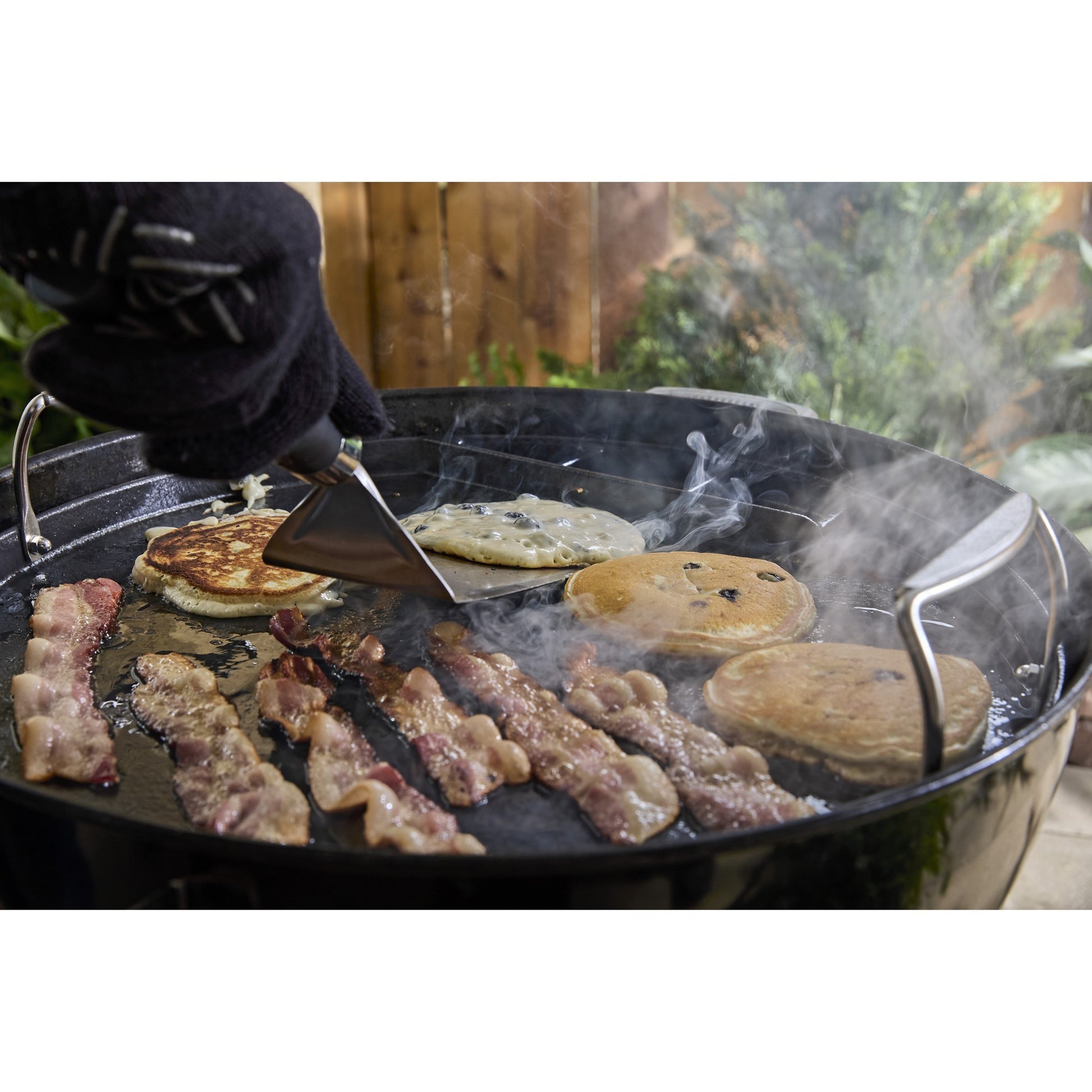 Weber plancha a grandezza naturale - per barbecue a carbone 57 cm piastra (nero)