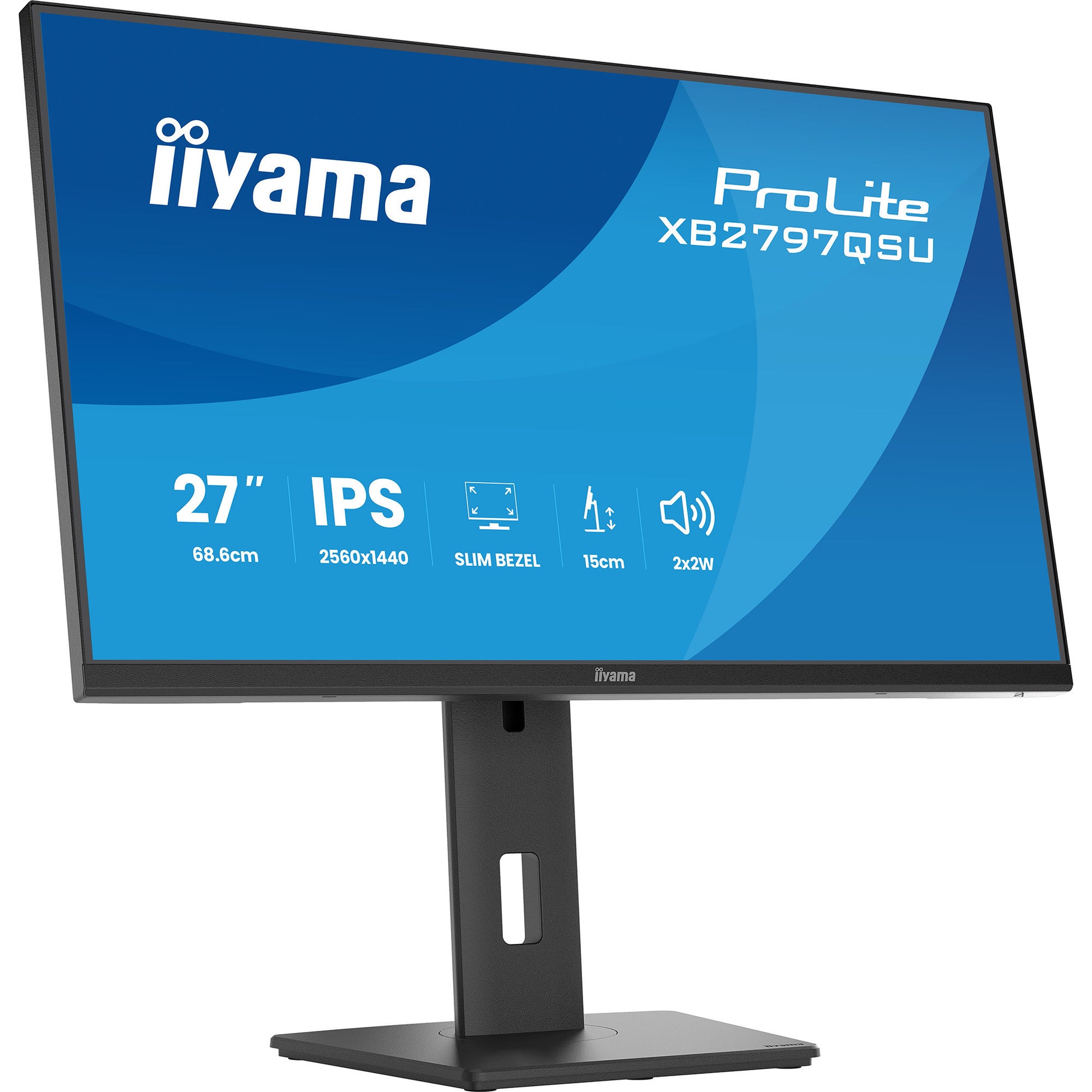Monitor Iiyama prolite xb2797qsu-b1 27 (negro (mate), HDMI, display port, USB, audio)