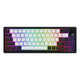 Hator skyfall mag ultima 8k wireless, tastiera da gioco (nera, layout americano, hator aurum ice, 65%, rgb, double-shot pbt, hot-swap, bluetooth usb-c da 2,4 ghz)
