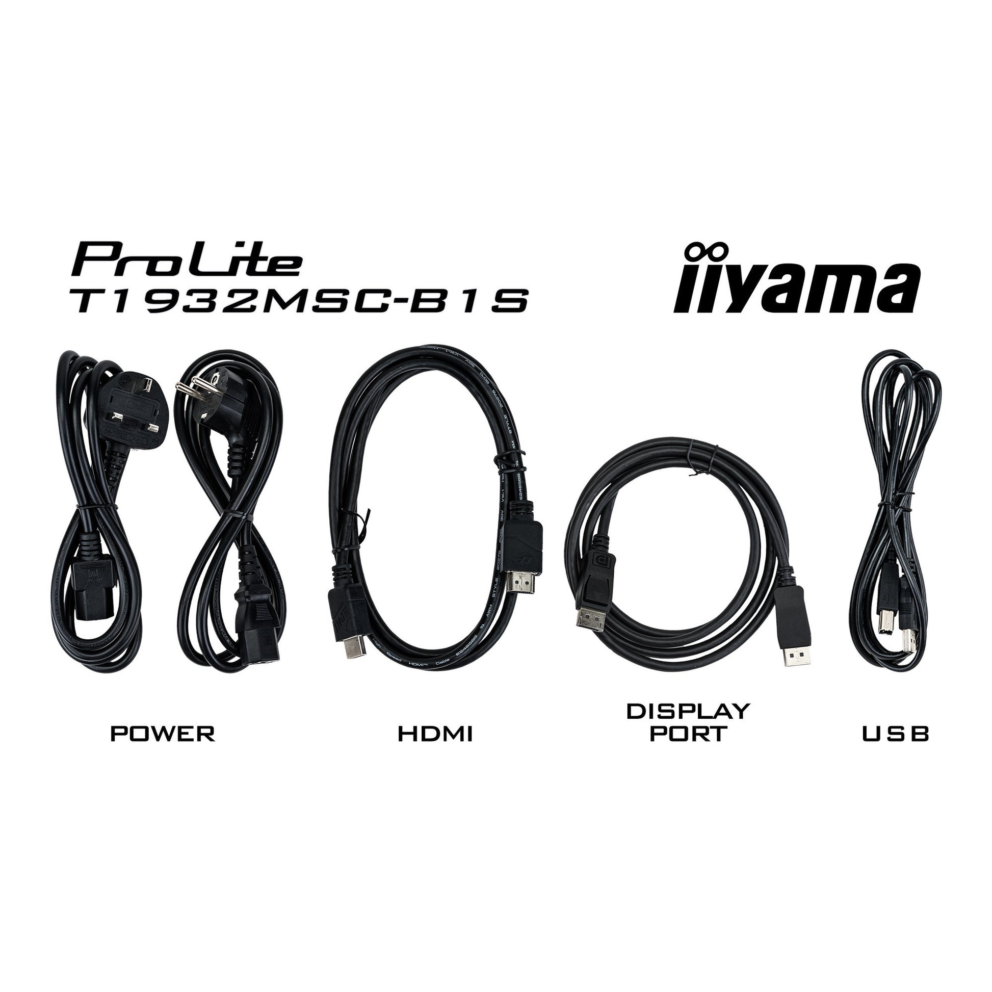 Monitor touchscreen Iiyama prolite t1932msc-b2s 19 (nero, VGA, HDMI, porta display, audio, touchscreen)