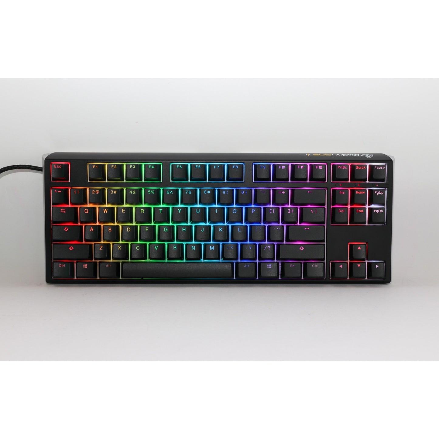 Ducky one 3 classic tkl tastiera meccanica rgb (nera, layout us (qwerty), cherry mx speed silver, 80% (tkl), led rgb, double-shot pbt, hot-swapable, meccanica quack)