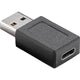 Goobay usb-a 3.0 superspeed > usb-c adapter (zwart)
