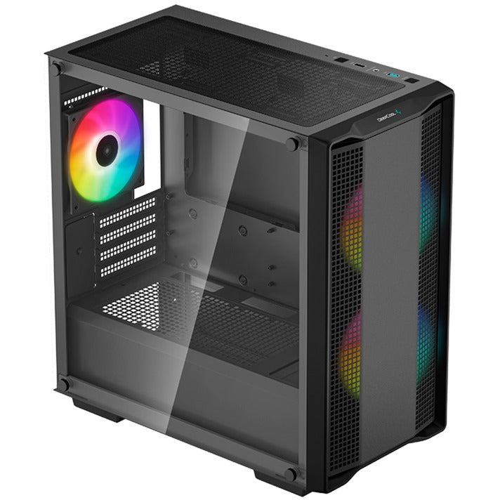 Deepcool cc360 argb mini tower behuizing (zwart | 2x usb-a | rgb | window)