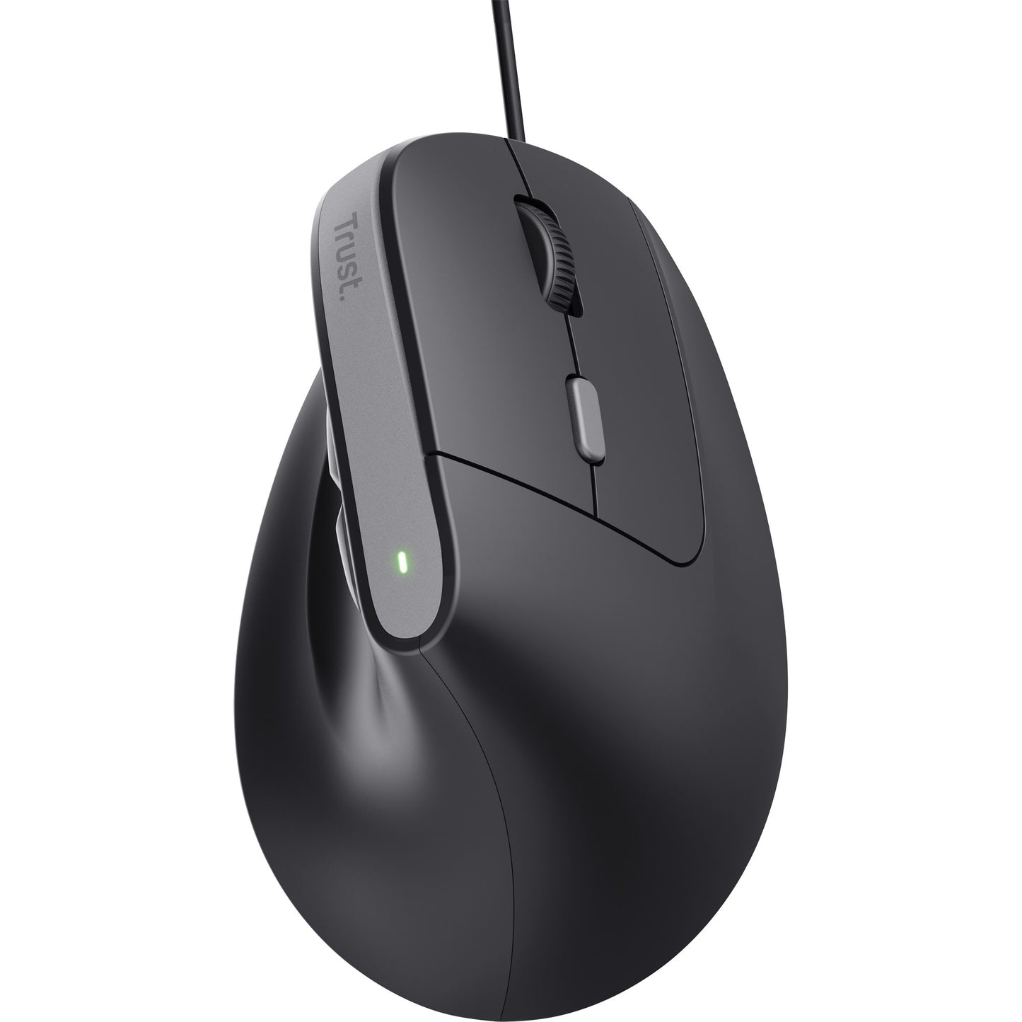Trust bayo ii ergonomische muis (zwart, 800 dpi - 2.400 dpi)
